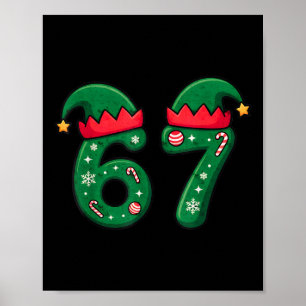 Póster Sombrero de duende de Navidad viral 67 6 7 Tendenc