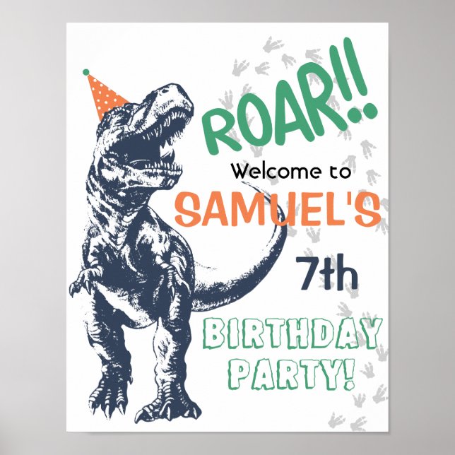 Póster Sombrero de Fiesta de Cumpleaños con Letrero de Bi (Frente)