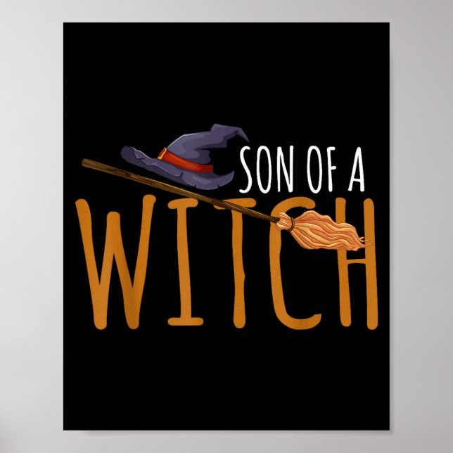 Póster Sombrero de Halloween hijo de bruja  (Frente)
