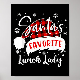 Póster Sombrero de Señora del Almuerzo Favorito de Santa