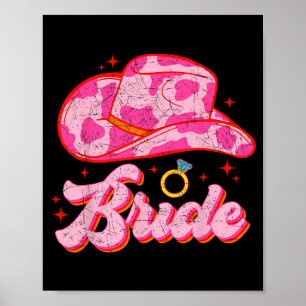 Póster Sombrero de vaquera de país de la novia despedida