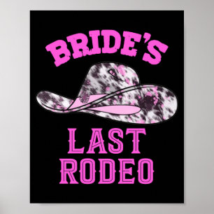 Póster Sombrero de vaquero de soltera del novio Mens últi
