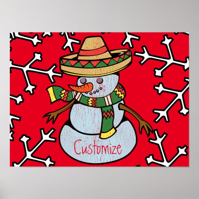 Póster Sombrero mexicano Santa Thunder_Cove (Frente)