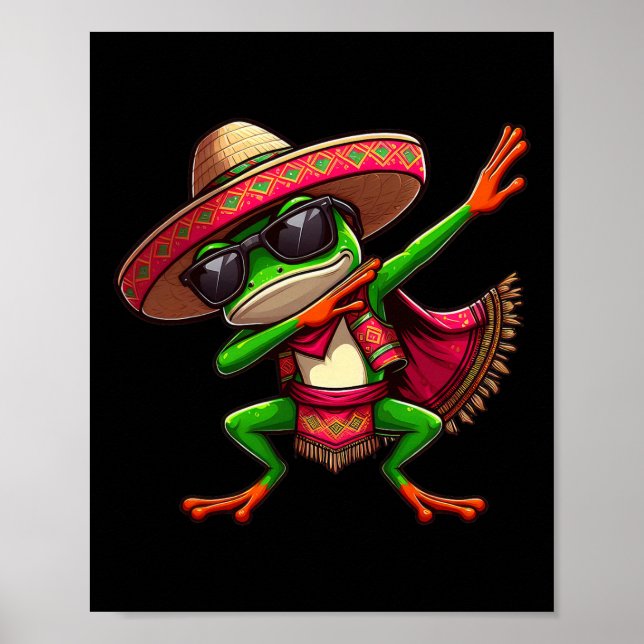Póster Sombrero Poncho Cinco De Mayo (Frente)