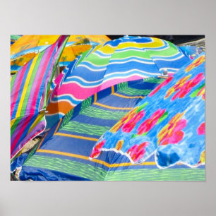 Póster sombrillas de playa