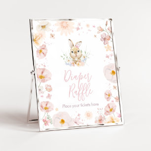 Póster Somebunny Rabbit Baby Shower Diaper Raffle
