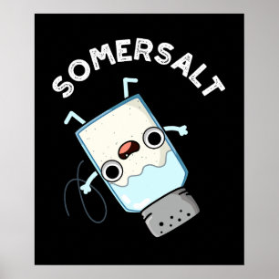 Póster Somersalt Funny Somersault Salt Pun Dark BG