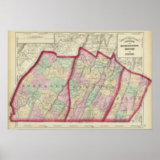 Póster Somerset, Bedford, condados de Fulton