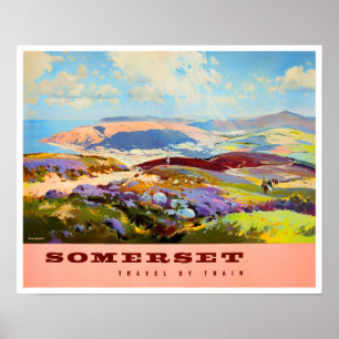 Póster Somerset England vintage travel Poster