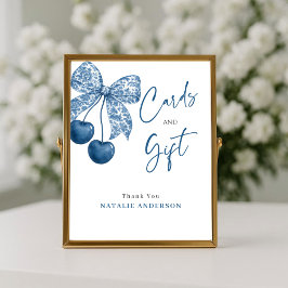 Póster Something Blue Bridal Shower Cards & Gift Sign