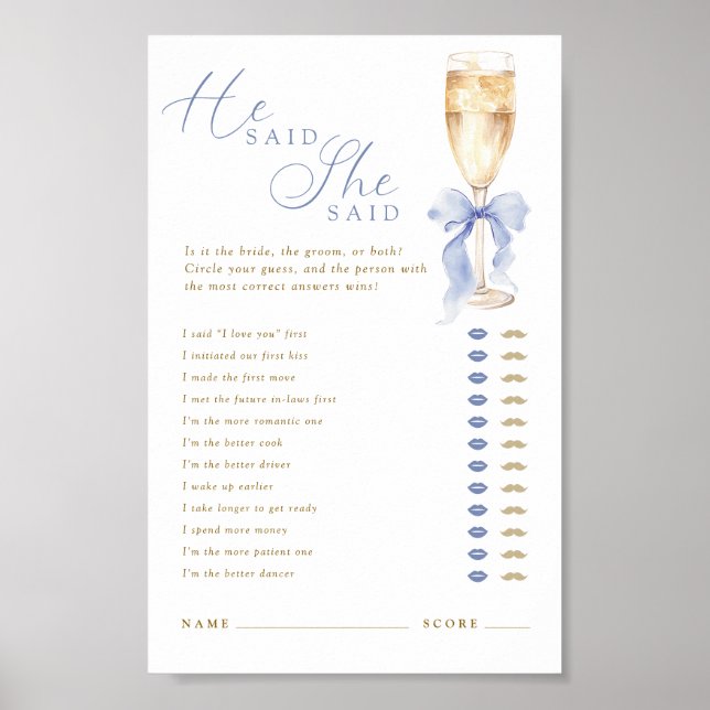 Póster Something Blue He Said She Said Digital (Frente)