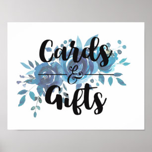 Póster Something Blue Watercolor Wedding Cards & Gifts