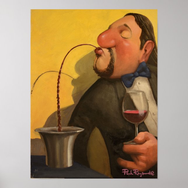 Póster Sommelier escupidor (Frente)
