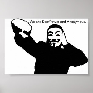 Póster Somos DeafPower y Anonymous.