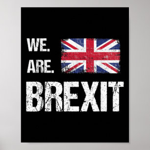 Póster Somos el Brexit, bandera de Union Jack, deja la ci
