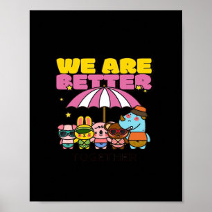 Póster Somos Mejores Juntos Diseño Uplifting