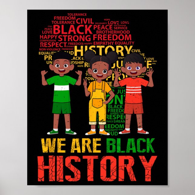 Póster Somos niños afroamericanos en el mes de la histori (Frente)