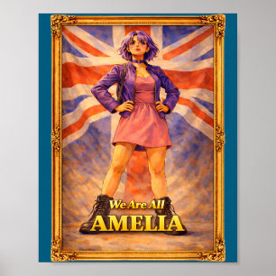 Póster ¿Son Amelia Union Jack vintage británico Reino Uni