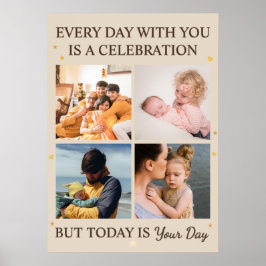 Póster Son & Daughter Day Poster – Family Love Gift  