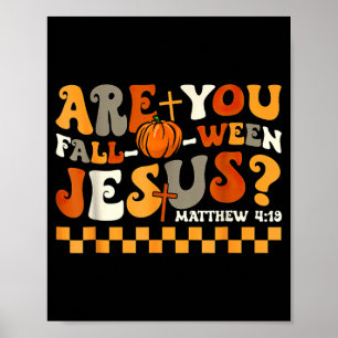 Póster son Jesús de Halloween Calabaza Cristiano Otoño