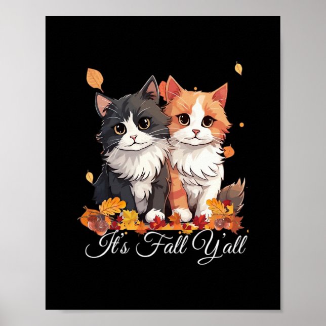 Póster Son los gatitos más bonitos del otoño (Frente)