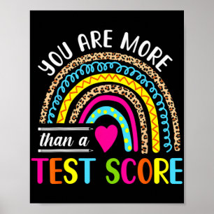 Póster Son más que una prueba Puntuación Cute Rainbow Tes