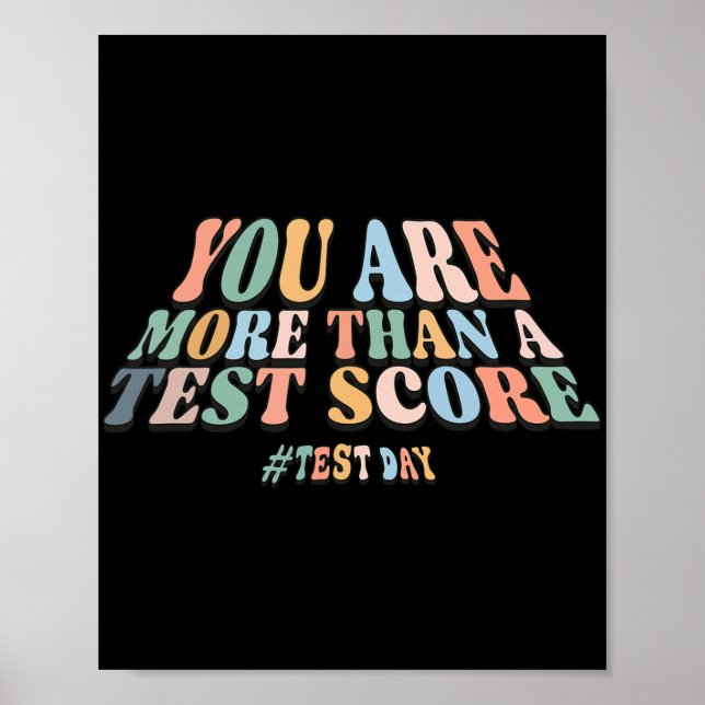 Póster Son Más Que Una Puntuación De Prueba. Groovy Test  (Frente)