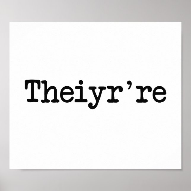 Póster Son sus ahí son el Grammer Typo (Frente)