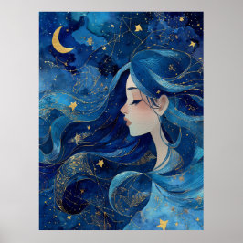Póster Soñando Bajo las Estrellas - Diosa