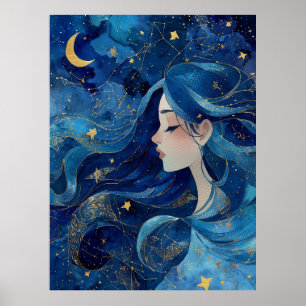 Póster Soñando Bajo las Estrellas - Diosa