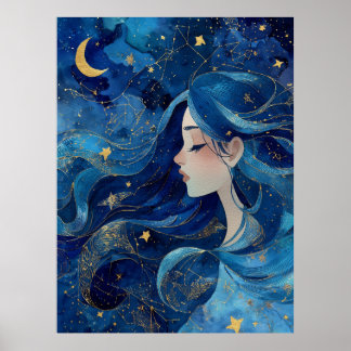Póster Soñando Bajo las Estrellas - Diosa