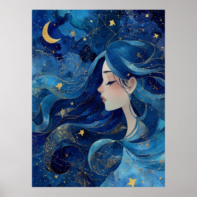 Póster Soñando Bajo las Estrellas - Diosa (Frente)