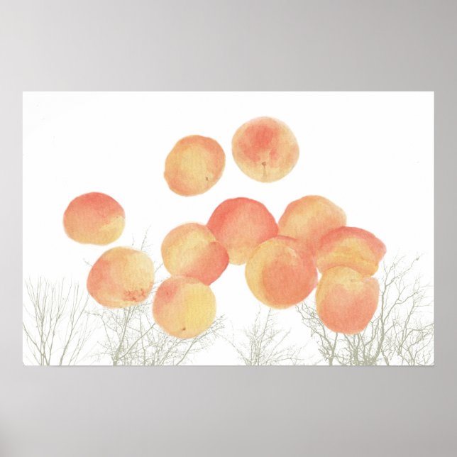 Póster Soñando con albaricoques en invierno (Frente)