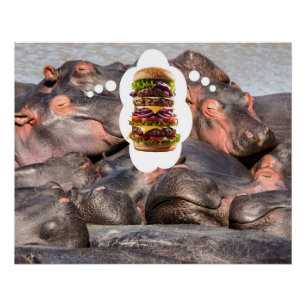 Póster Soñando con hamburguesas.