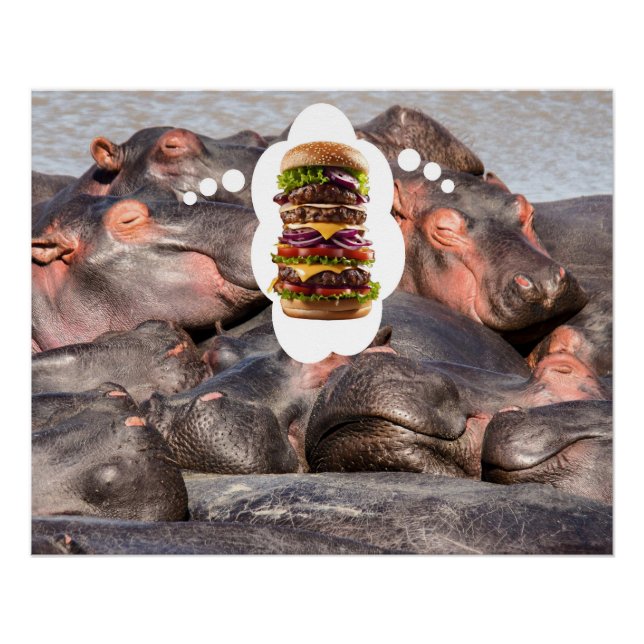 Póster Soñando con hamburguesas. (Anverso)