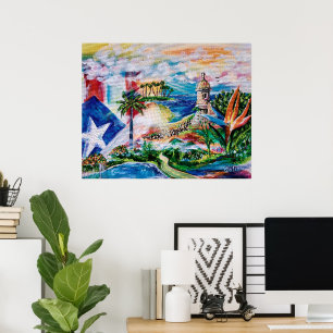 Póster Soñando con Puerto Rico