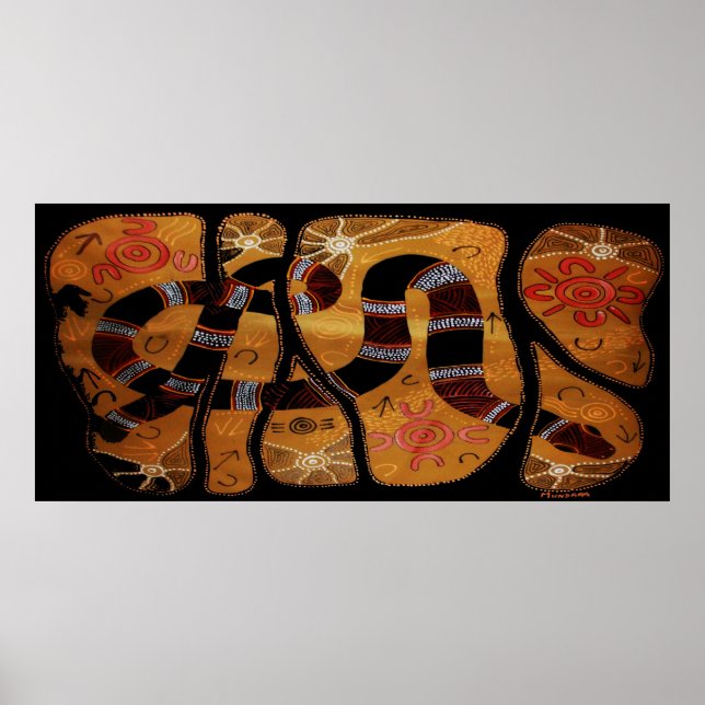 Póster Soñando con serpiente arcoiris (Frente)