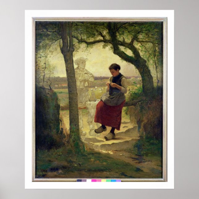 Póster Soñando con su amor, 1901 (Frente)