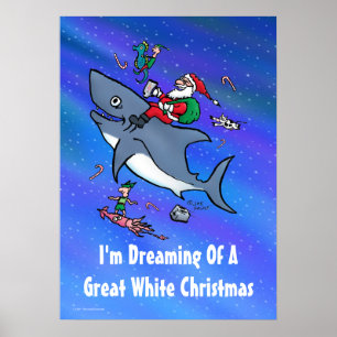 Póster Soñando Con Un Gran Poster Navidad Blanco