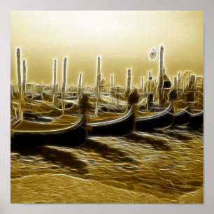 Póster Soñando con Venecia, Italia