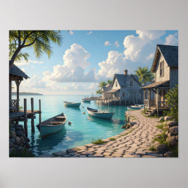 Póster Soñando en la costa