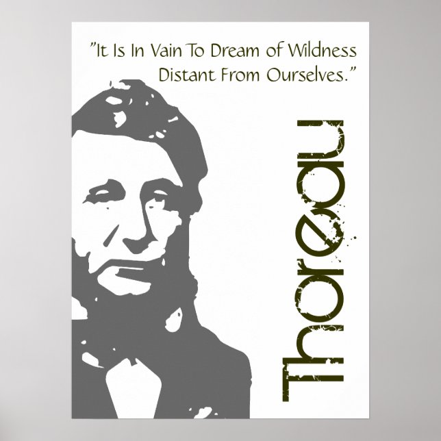 Póster Soñar Con La Naturaleza Thoreau Poster (Frente)