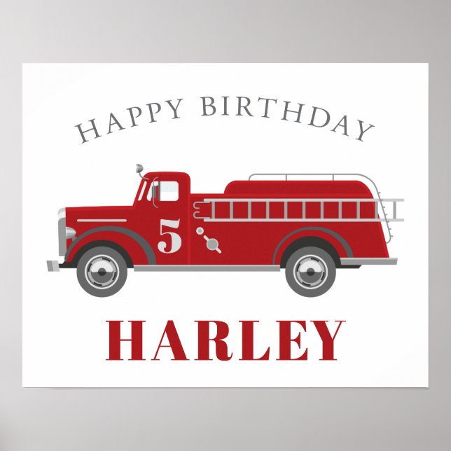 Póster Sonar la alarmante fiesta de cumpleaños de camión  (Frente)