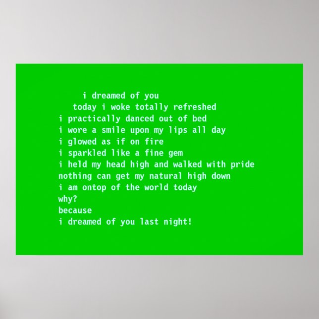 Póster soñé contigo (Frente)