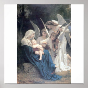 Póster Song of the Angels Bouguereau fine art