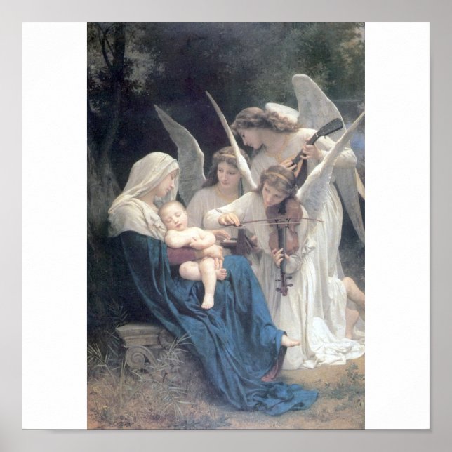 Póster Song of the Angels Bouguereau fine art (Frente)