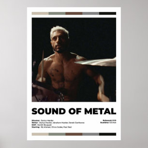 Póster Sonido de película moderna alternativa Metalizado