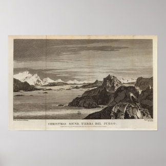 Póster Sonido navidad, Tierra del Fuego, Chile