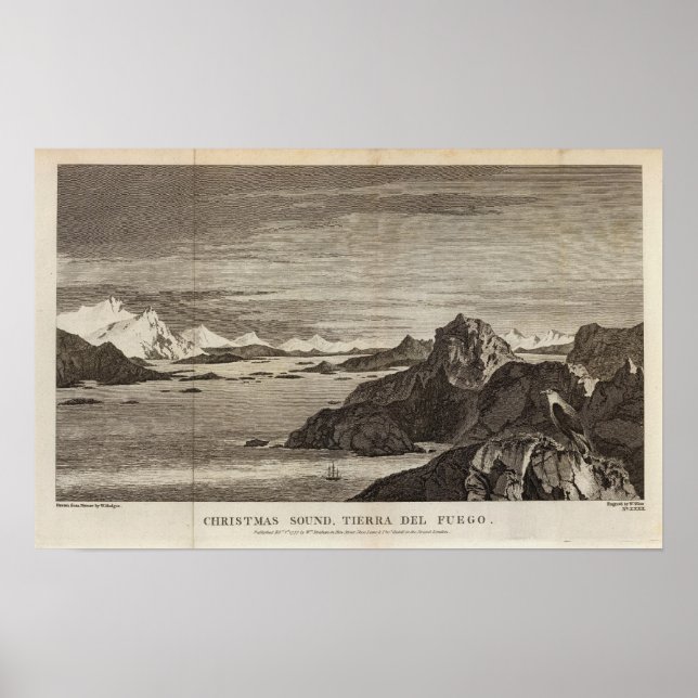 Póster Sonido navidad, Tierra del Fuego, Chile (Frente)