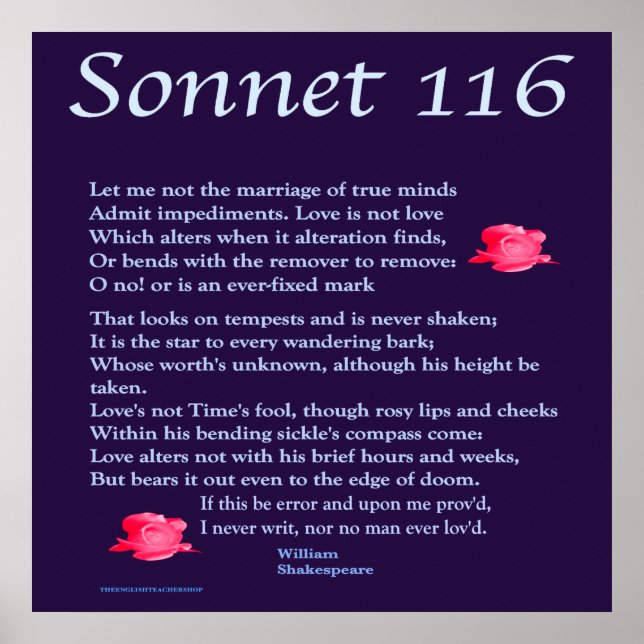 Póster Sonnet 116 (Frente)